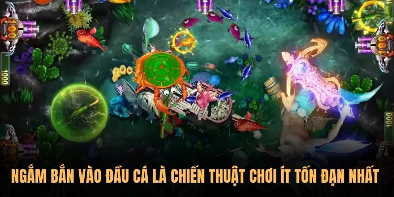 Ngắm bắn vào đầu cá là chiến thuật chơi ít tốn đạn nhất nhưng mang lại hiệu quả rõ rệt Ngắm bắn vào đầu cá là chiến thuật chơi ít tốn đạn nhất nhưng mang lại hiệu quả rõ rệt