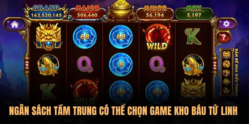 Nên chơi Slot Game Sunwin nào? Cách chọn game theo ngân sách 3 Ngân sách tầm trung có thể chọn game Kho Báu Tứ Linh